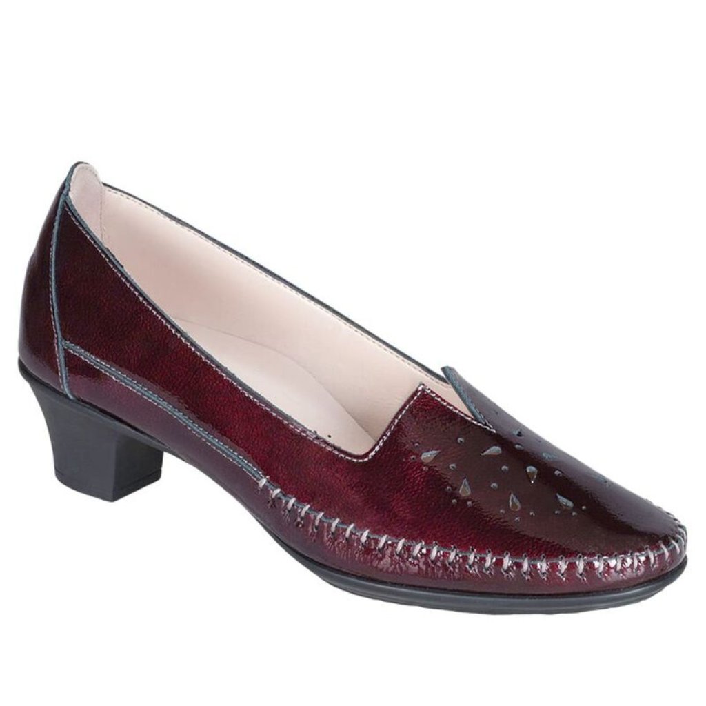 Sas Sonyo Pump Heel Shoes Size 7.5 M $163 In Bordo Patent